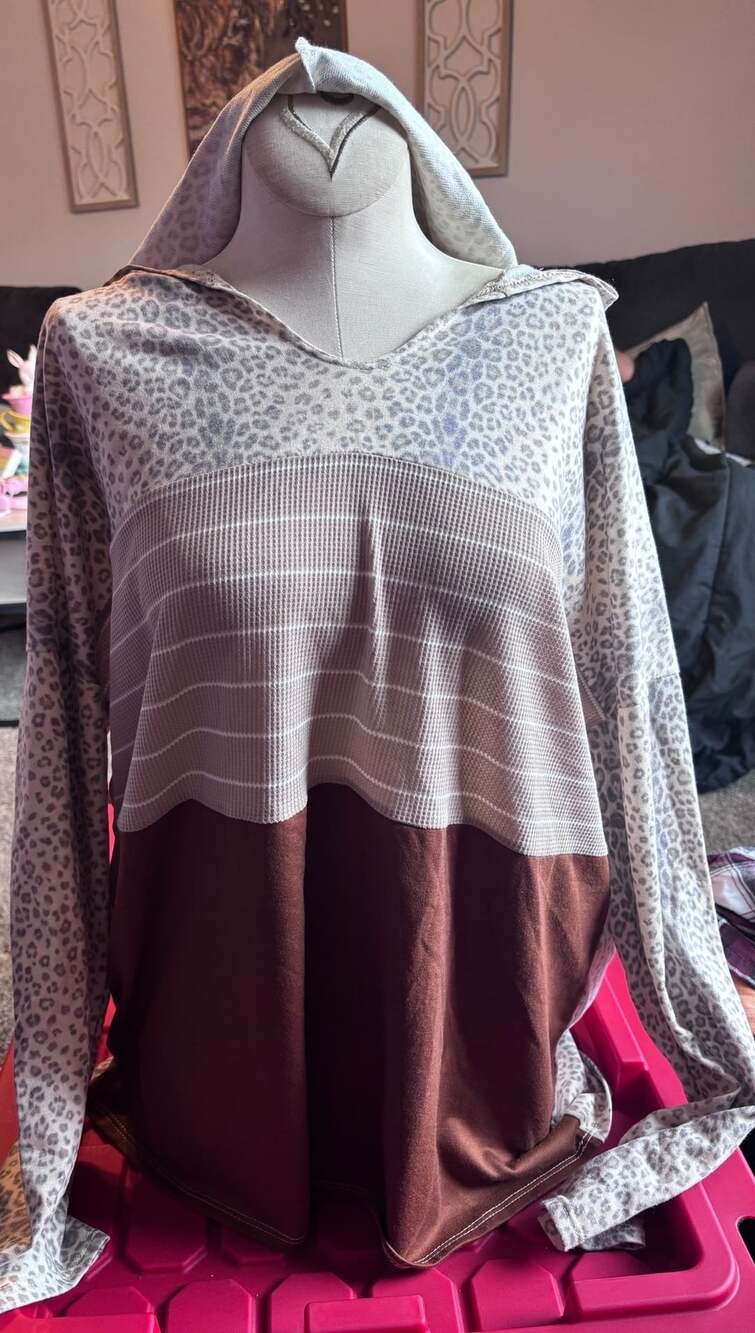 Two Leopard Print Long Sleeve tops
